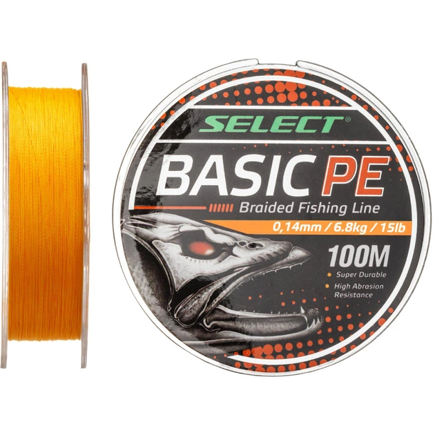 Шнур Select Basic PE 150m Помаранч 0.10mm 10lb/4.8kg (1870.27.71) - изображение 1
