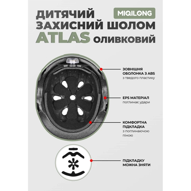 Шолом Miqilong Atlas оливковий (ATLAS-M-OLIVE) - picture 11
