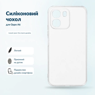 Чохол до мобільного телефона BeCover Silicone Oppo A6 Transparent (716074) зображення 1