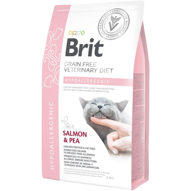 Сухой корм для кошек Brit GF VetDiets Cat Hypoallergenic 2 кг (8595602528370) - изображение 1