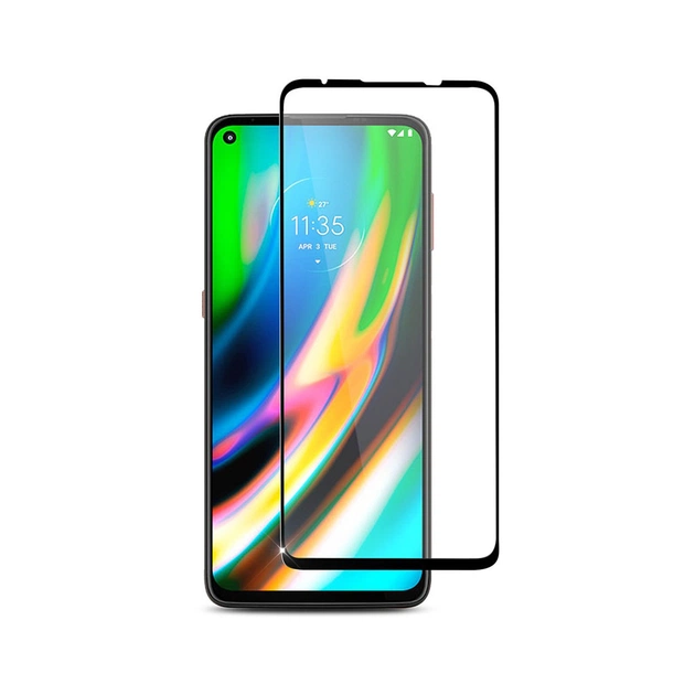 Стекло защитное PowerPlant Full screen Motorola Moto G9 Plus, Black (GL609406) - изображение 1