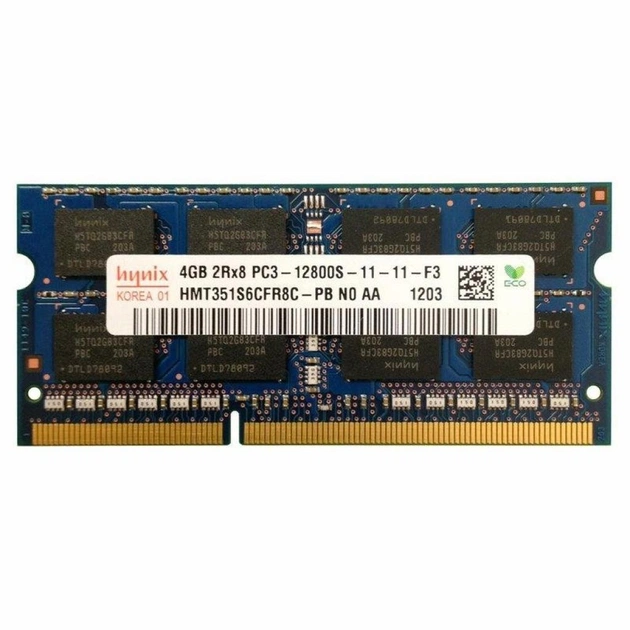 Модуль памяти для ноутбука SoDIMM DDR3 4GB 1600 MHz Hynix (HMT351S6CFR8C-PB) - изображение 1