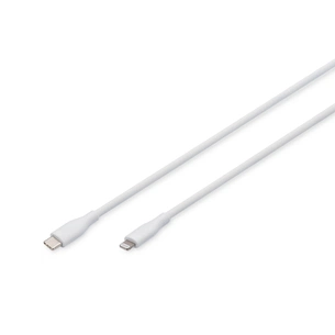 Дата кабель USB-C to Lightning 2.0m USB 2.0 60W silicone white Digitus (AK-600110-020-W) зображення 1