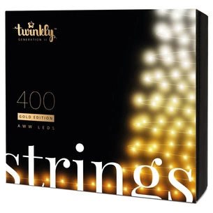Гірлянда Twinkly Smart LED Strings AWW 400, BT+WiFi, Gen II, IP44, кабель чор (TWS400GOP-BEU) зображення 1