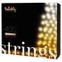Гірлянда Twinkly Smart LED Strings AWW 400, BT+WiFi, Gen II, IP44, кабель чор (TWS400GOP-BEU) - зменшене зображення 1