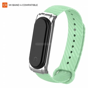 Ремінець до фітнес браслета Armorstandart Carbon Silicone Series для Xiaomi Mi Band 4/3 Mint (ARM55188) зображення 1