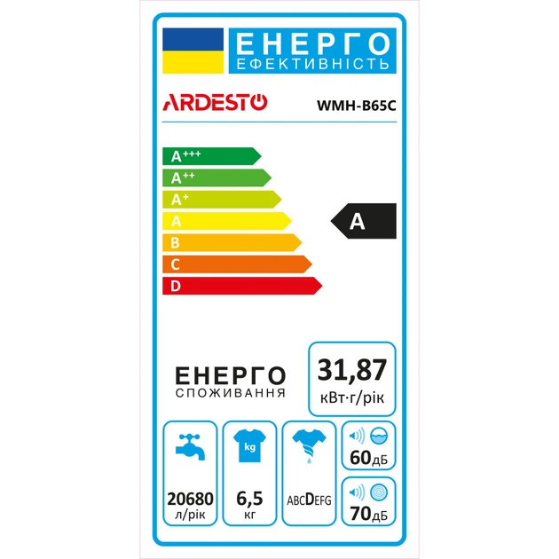 Пральна машина Ardesto WMH-B65C - picture 11