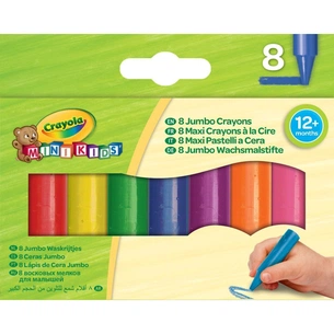 Олівці кольорові Crayola Mini Kids великі воскові для малюків, 8 шт (81-0080) зображення 1