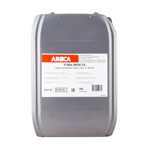 Моторна олива Areca F7004 5W-30 C4 20л (50936) - зображення 1