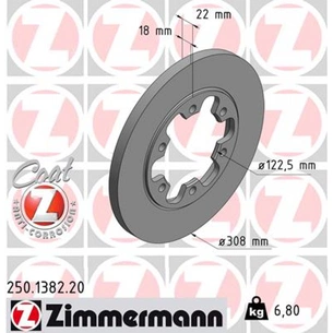 Гальмівний диск ZIMMERMANN 250.1382.20 зображення 1