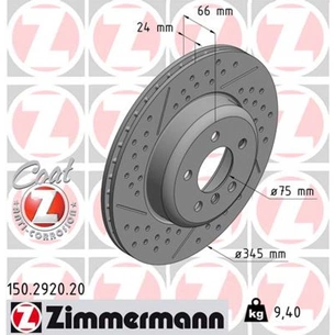 Гальмівний диск ZIMMERMANN 150.2920.20 зображення 1