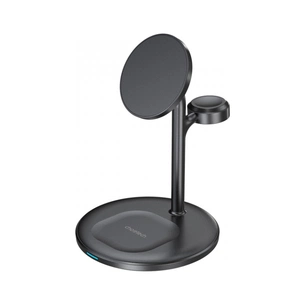 Зарядний пристрій Choetech 15W 3-in-1 Magnetic Wireless Fast Charger black (T585-F-101-CCBK) зображення 1