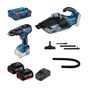 Набір електроіструментів Bosch 18V GSR 18V-50, GAS 18V-1, 2x5Ah, кейс (0.615.990.M44) - уменьшенное изображение 1