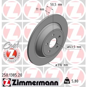 Гальмівний диск ZIMMERMANN 250.1385.20 зображення 1