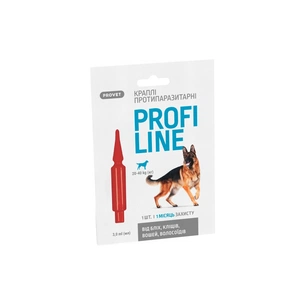 Краплі для тварин ProVET Profiline інсектоакарицид для собак 20-40 кг 1/3 мл (4823082431069) изображение 1