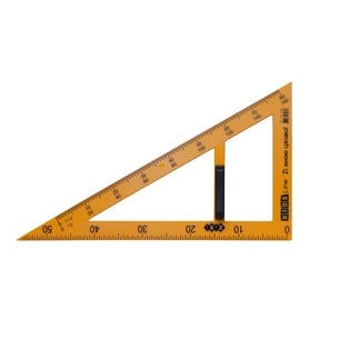 Лінійка ZiBi Teacher Косинець 90°/60° для шкільної дошки 50 см, жовтий (ZB.5638) зображення 1