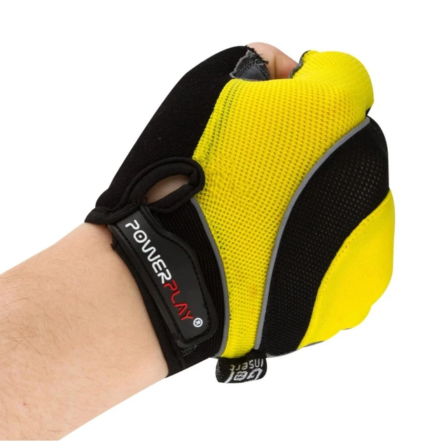 Велорукавиці PowerPlay 5037 Black/Yellow XL (5037C_XL_Yellow) - зображення 5