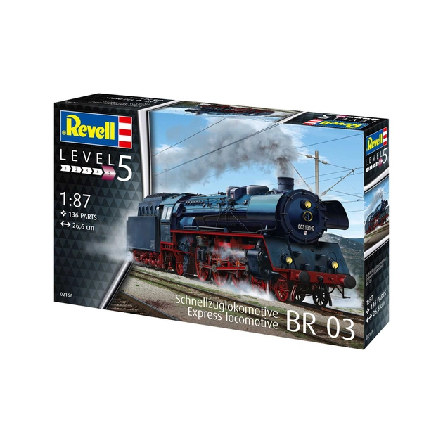 Збірна модель Revell Експрес локомотив BR03 з тендером рівень 5, 1:87 (RVL-02166) - зображення 1