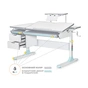 Парта Mealux Hamilton Multicolor Blue з полицею S-50 (BD-680 W/G MC +BL +S50 WG) - зменшене зображення 1