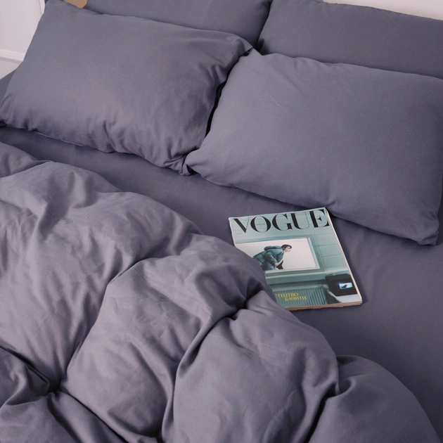 Постільна білизна MirSon 001 Ash grey Фланель 200х220 Євро (2200009648151) - picture 10