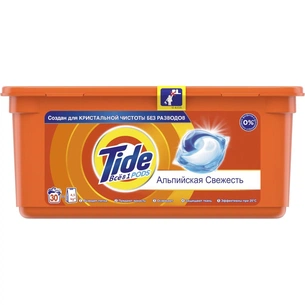 Капсули для прання Tide Все-в-1 Альпійська свіжість 30 шт. (4015400892311) зображення 1