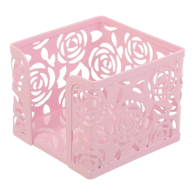 Подставка-куб для писем и бумаг Buromax ROSE, PASTEL, металлический, розовый (BM.6217-10) - изображение 1