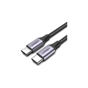 Дата кабель USB-C to USB-C 2.0m US261 18W Round Cable Nickel Plating Aluminum Shell Black Ugreen (50152) зображення 1