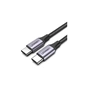Дата кабель USB-C to USB-C 2.0m US261 18W Round Cable Nickel Plating Aluminum Shell Black Ugreen (50152) - зменшене зображення 1