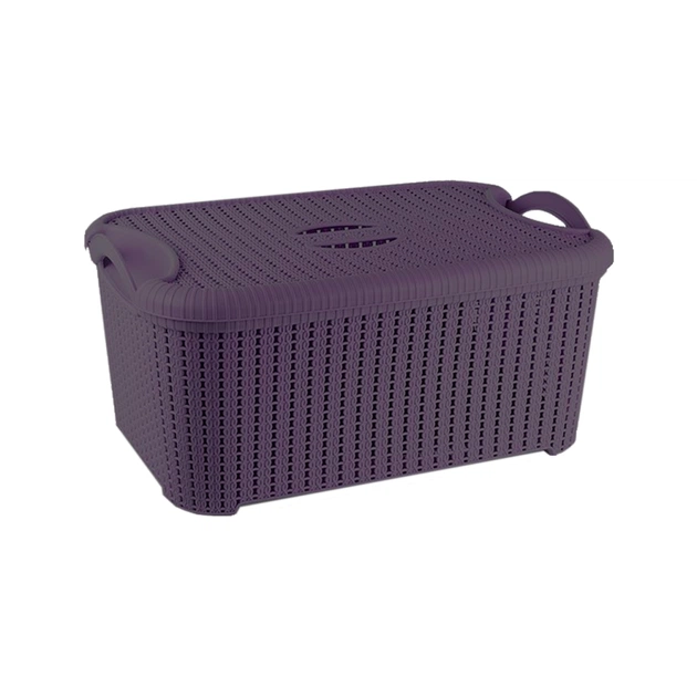Кошик для зберігання Planet Household Flexi з кришкою темно-фіолетовий 22 л (10549) - picture 1