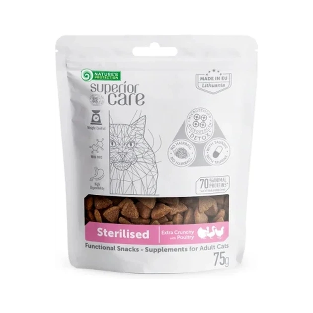Ласощі для котів Nature's Protection Superior Care Sterilised 75 г (KIKNPSC47713) - зображення 1