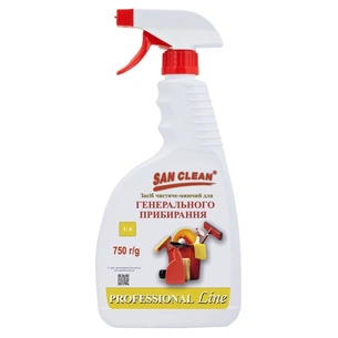 Спрей для чищення ванн San Clean Prof Line для генерального прибирання 750 г (4820003544358) зображення 1