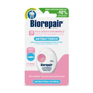 Зубна нитка Biorepair Захист ясен Розширювальна з гідроксиапатитом і гіалуроновою кислотою 30 м (8017331058244) изображение 1
