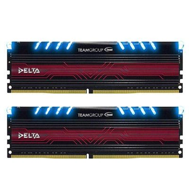 Модуль пам'яті для комп'ютера DDR4 32GB (2x16GB) 2400 MHz Delta Blue LED Team (TDTBD432G2400HC15BDC01) - изображение 1
