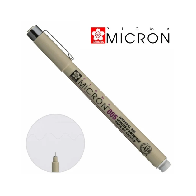 Лайнер Sakura Pigma Micron (0.05) 0,2мм світло Сірий (084511332881) - picture 4