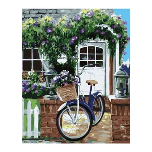 Картина по номерам Strateg Велосипед на ганку 40х50 см (VA-0802) зображення 1