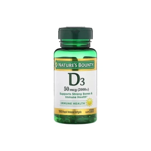 Вітамін Nature's Bounty Вітамін D3 швидкого вивільнення, 2000 МО, 50 мкг, Vitamin D, 150 (NRT-17621) зображення 1