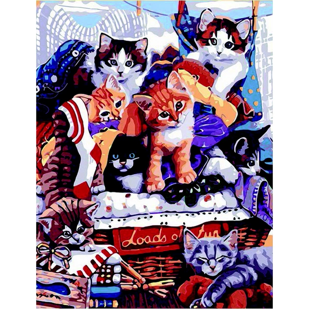 Картина по номерам ZiBi Котики-муркотики 40*50 см ART Line (ZB.64233) - изображение 1