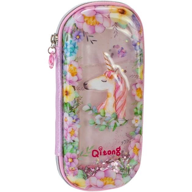 Пенал Cool For School аквариумный 1 отделение с органайзером розовый (QT-5753-Pink) - изображение 1