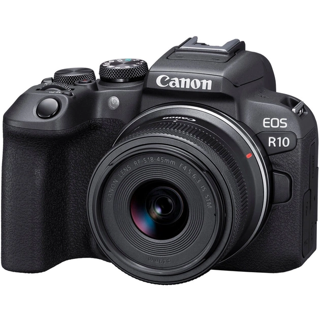 Цифровий фотоапарат Canon EOS R10 + RF-S 18-45 IS STM + adapter EF-RF (5331C033) - изображение 1