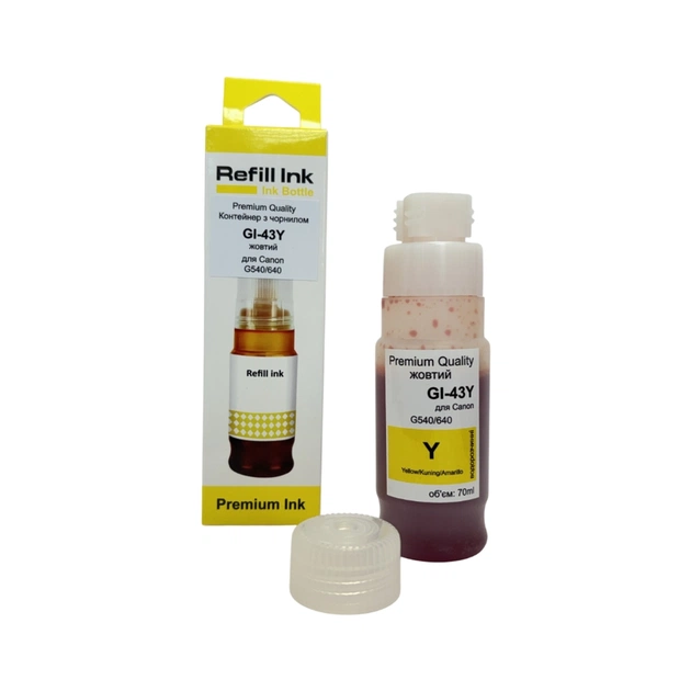 Чернила Premium Quality Canon GI-43 70мл Yellow 4689C001 (70264932) - изображение 1