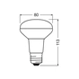 Лампочка Osram LED R80 60 4,3W/827 230V GL E27 (4058075433304) - зменшене зображення 2