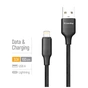 Дата кабель USB 2.0 AM to Lightning 1.0m 3A TPE embossed black ColorWay (CW-CBUL101-BK) - уменьшенное изображение 4