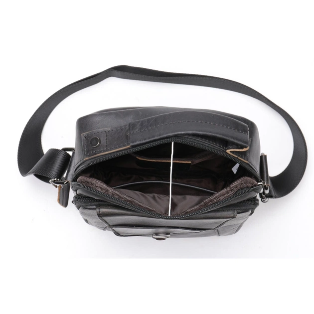 Сумка Vintage Зі щільної шкіри Чорна (14995) - зображення 12