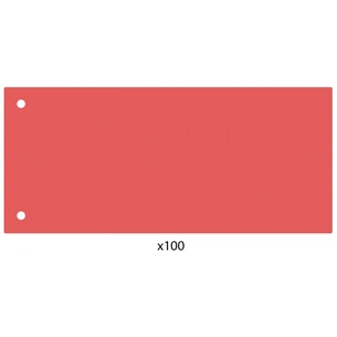Роздільник сторінок Economix 240х105 мм , пластик, червоний, 100 шт (E30811-03) изображение 1