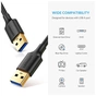 Дата кабель USB 3.0 AM/AM 1.0m US128 black Ugreen (10370) - зменшене зображення 2