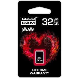 USB флеш накопичувач Goodram 32Gb Piccolo Valentine black (PD32GH2GRPIKR10+V) зображення 1