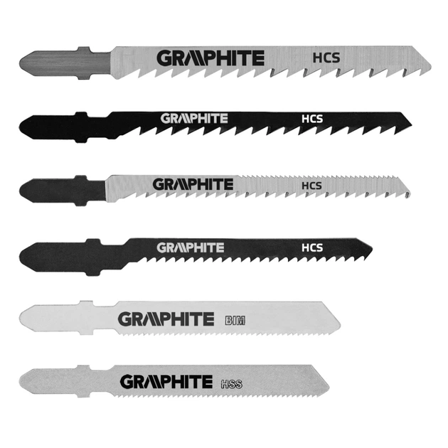 Полотно Graphite для електролобзика, хвостовик T, 6шт (57H754) - зображення 1
