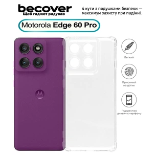 Чохол до мобільного телефона BeCover Anti-Shock Motorola Edge 60 Pro Clear (713806) зображення 1