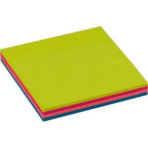 Папір для нотаток Buromax with adhesive layer 76х76мм, 100sheets, NEON colors mix (BM.2312-97) зображення 1