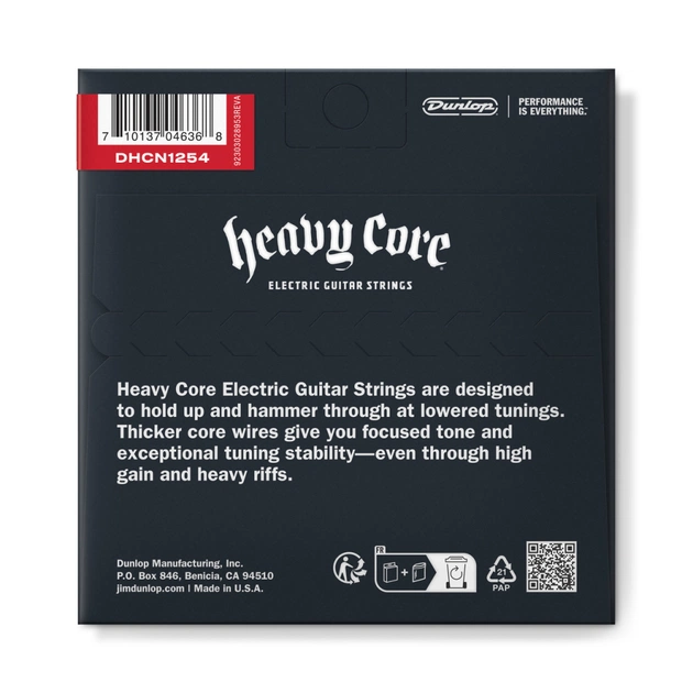 Струни для гітари Jim Dunlop Heavy Core Electric Guitar Strings (12-54) (DHCN1254) - picture 2